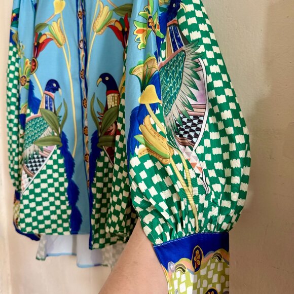 Bohemian Colorful Blouse Brand new Size L - Picture 6 of 8